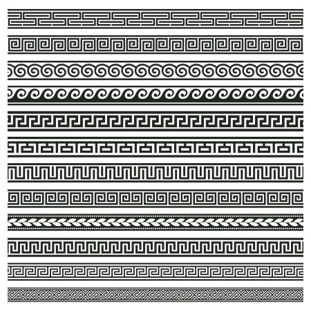 تصویر شاخص مجموعه ۱۲ عددی براش فتوشاپ طرح حاشیه رومی