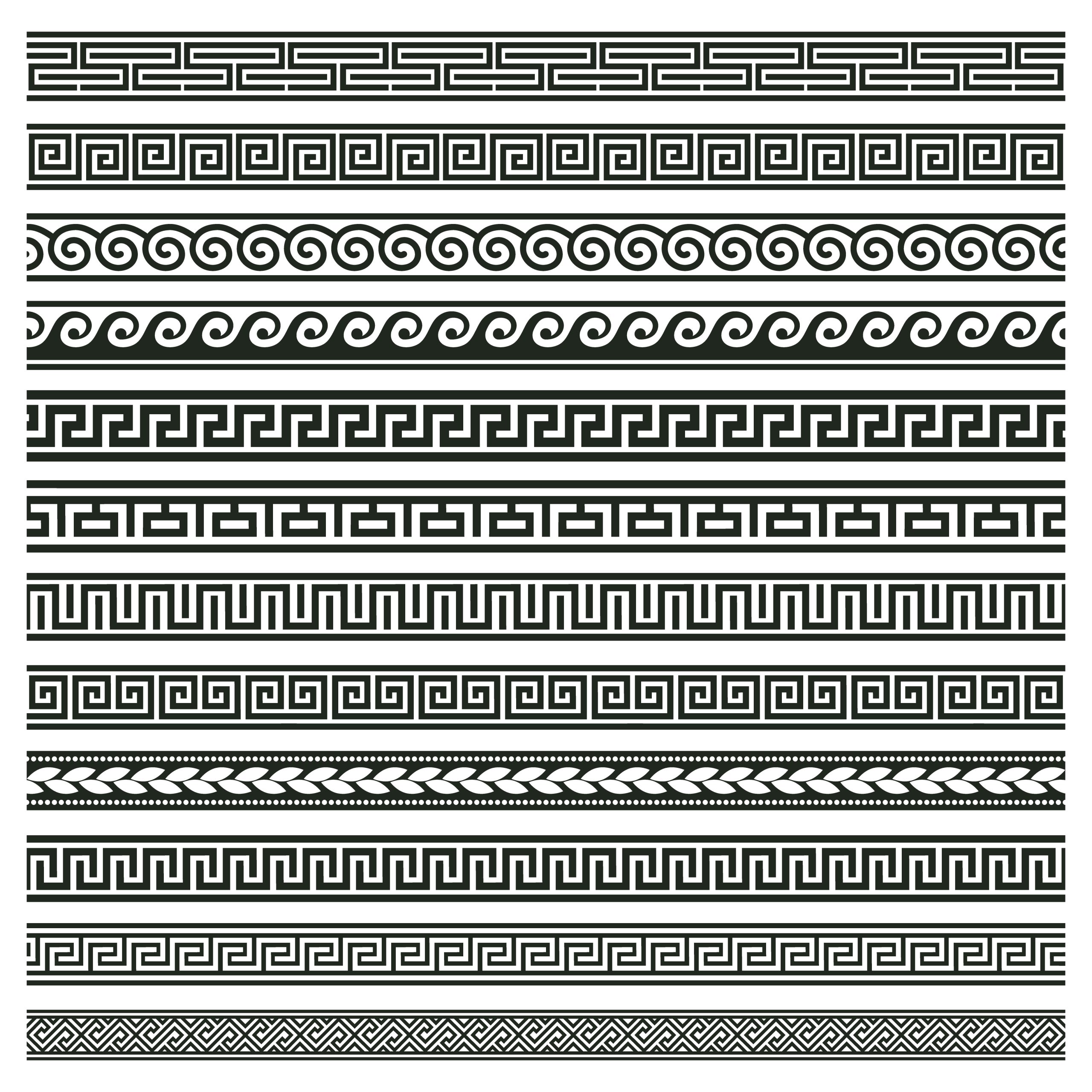 دانلود مجموعه ۱۲ عددی براش فوتوشاپ طرح حاشیه رومی